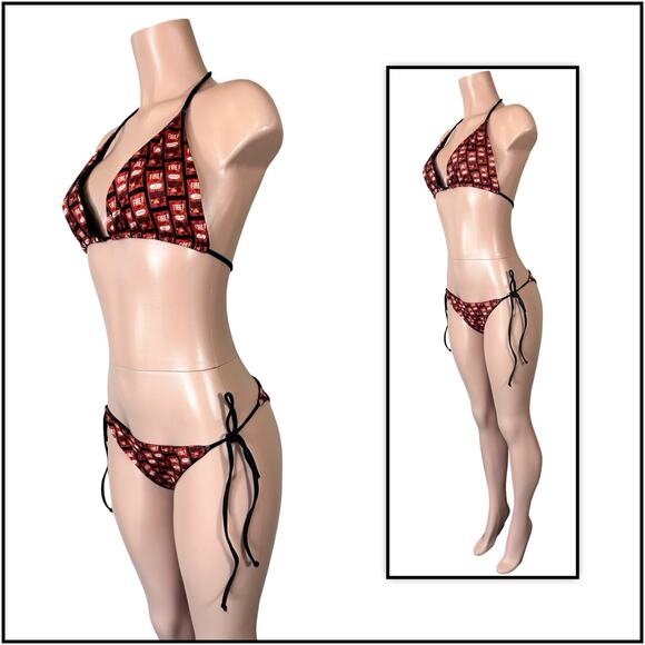Taco Bell Fire 🔥 Hot Sauce Bikini SZ L $99 - Picture 3 of 12